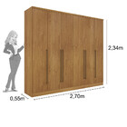 Guarda Roupa Casal 6 Portas Sevilla Tcil