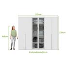 Guarda Roupa Casal 6 Portas Solaris Com 2 Portas Vidro Fume B