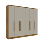 Guarda Roupa Casal 6 Portas - Veneza-cinamomo/off - Tcil