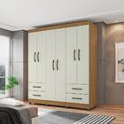 Guarda Roupa Casal 6 Portas Veneza Freijó Cinza Cristal