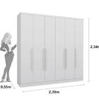 Guarda Roupa Casal 6 Portas - Veneza-neve - Tcil Móveis