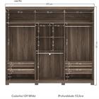 Guarda Roupa Casal 6 Portas Versalhes 2.7 Castanha/off White