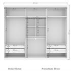 Guarda Roupa Casal 6 Portas Versalhes Branco - Santos Andirá