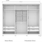 Guarda Roupa Casal 6 Portas Versalhes Branco - Santos Andirá