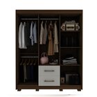 Guarda-roupa Casal 6 Portas Viena Gelius Móveis Nogueira/off