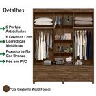 Guarda Roupa Casal 6 Pt 0300 Moval