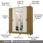 Guarda Roupa Casal 6 Pt Com Espelho 20009 Pln