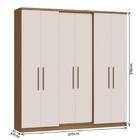 Guarda-roupa Casal 6p 2g Castro Sonata Marrom/bege