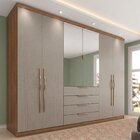 Guarda-roupa Casal 6p Giardino Amêndola Touch/nude Prime Tx