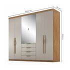 Guarda-roupa Casal 6p Giardino Amêndola Touch/nude Prime Tx