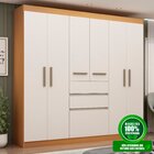Guarda-roupa Casal 7 Portas 2 Gavetas Berna Yescasa Freijo/wh
