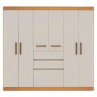 Guarda-roupa Casal 7 Portas 2 Gavetas Berna Yescasa Freijo/wh