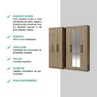 Guarda Roupa Casal 7 Portas 2 Gavetas Nellin Espelho Madeirad