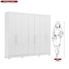 Guarda-roupa Casal 7 Portas 4 Gavetas América Yescasa Branco