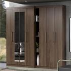 Guarda Roupa Casal 7 Portas 4 Gavetas Espelho Ártico Madeirad