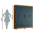 Guarda Roupa Casal 7 Portas 4 Gavetas Londres Moval