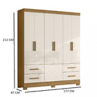 Guarda Roupa Casal 7 Portas 4 Gavetas Londres Moval