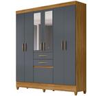 Guarda Roupa Casal 7 Portas Com Espelho 8973 Moval