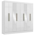 Guarda-roupa Casal 8 Espelhos 8 Portas 2 Gavetas Nova York Ye