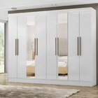 Guarda-roupa Casal 8 Espelhos 8 Portas 2 Gavetas Nova York Ye