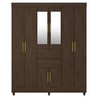 Guarda Roupa Casal 8 Portas 2 Com Espelho Elite 2 Gavetas Mun