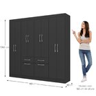 Guarda-roupa Casal 8 Portas 2 Gavetas 2 Basculante Rubi Yesca