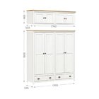 Guarda Roupa Casal 8 Portas 2 Gavetas Branco/carvalho