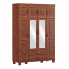 Guarda-roupa Casal 8 Portas 2 Gavetas Com Espelho Em Madeira