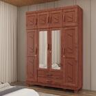 Guarda-roupa Casal 8 Portas 2 Gavetas Com Espelho Em Madeira
