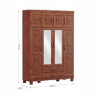 Guarda-roupa Casal 8 Portas 2 Gavetas Com Espelho Em Madeira