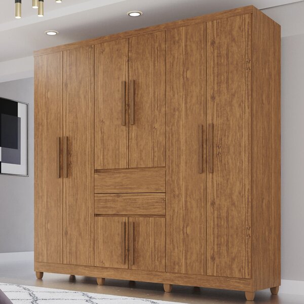 Guarda Roupa Casal 8 Portas 2 Gavetas Master Top  Cinamomo