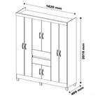Guarda Roupa Casal 8 Portas 2 Gavetas Munique Demóbile