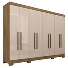 Guarda Roupa Casal 8 Portas 2 Gavetas Natasha Boreal/off Prem