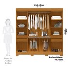 Guarda-roupa Casal 8 Portas 4 Gavetas 100% Mdf 218cm Azaleia