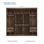 Guarda Roupa Casal 8 Portas 4 Gavetas 2022 Santos Andirá Ébano