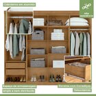 Guarda Roupa Casal 8 Portas 4 Gavetas Andara Móveis Lopas Amê