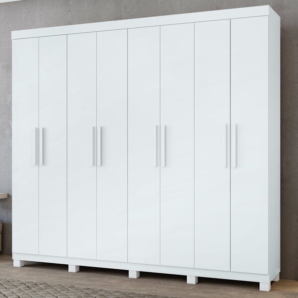Guarda Roupa Casal 8 Portas 4 Gavetas Andara Móveis Lopas Bra