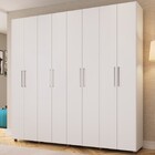 Guarda-roupa Casal 8 Portas 4 Gavetas Branco 2022 - Percasa