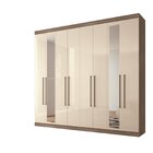 Guarda Roupa Casal 8 Portas 4 Gavetas Com Espelho Master Vip