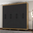 Guarda Roupa Casal 8 Portas 4 Gavetas Com Pés B234818 Araplac