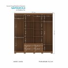 Guarda-roupa Casal 8 Portas 4 Gavetas Com Pés E Espelhos Nápo