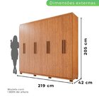 Guarda-roupa Casal 8 Portas 4 Gavetas Com Pés Montreal 100% M