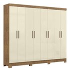 Guarda Roupa Casal 8 Portas 4 Gavetas Com Pés Paris Espresso