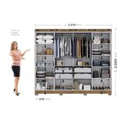 Guarda Roupa Casal 8 Portas 4 Gavetas Com Pés Paris Espresso