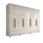 Guarda Roupa Casal 8 Portas 4 Gavetas Com Pés Paris Espresso