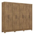 Guarda Roupa Casal 8 Portas 4 Gavetas Com Pés Paris Espresso