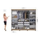 Guarda Roupa Casal 8 Portas 4 Gavetas Com Pés Paris Espresso