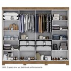 Guarda Roupa Casal 8 Portas 4 Gavetas Com Pés Paris Espresso