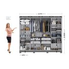 Guarda Roupa Casal 8 Portas 4 Gavetas Com Pés Paris Espresso