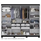 Guarda Roupa Casal 8 Portas 4 Gavetas Com Pés Paris Espresso